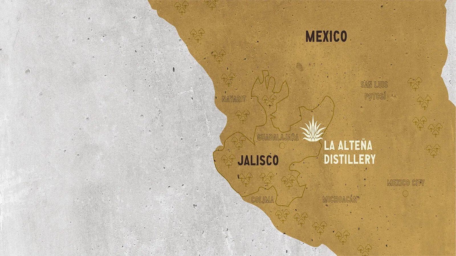 La Altena Distillery Mexico Map